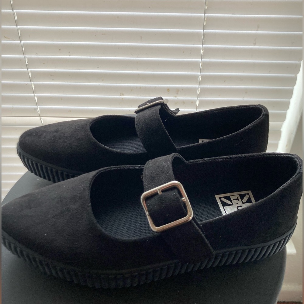 T.U.K. Black Pointed EZC Mary Janes
